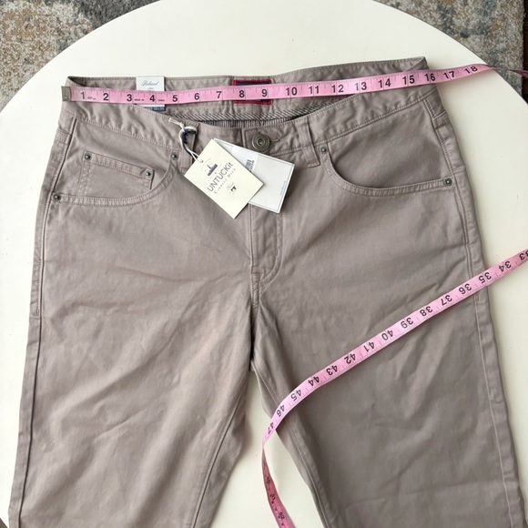 UNTUCKit Men’s Relaxed Fit 5-Pocket Pima Cotton Chino Pant 32x34 Taupe New - Picture 3 of 7